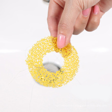 Disposable tub drain anti-clogging protector sponge hair catcher